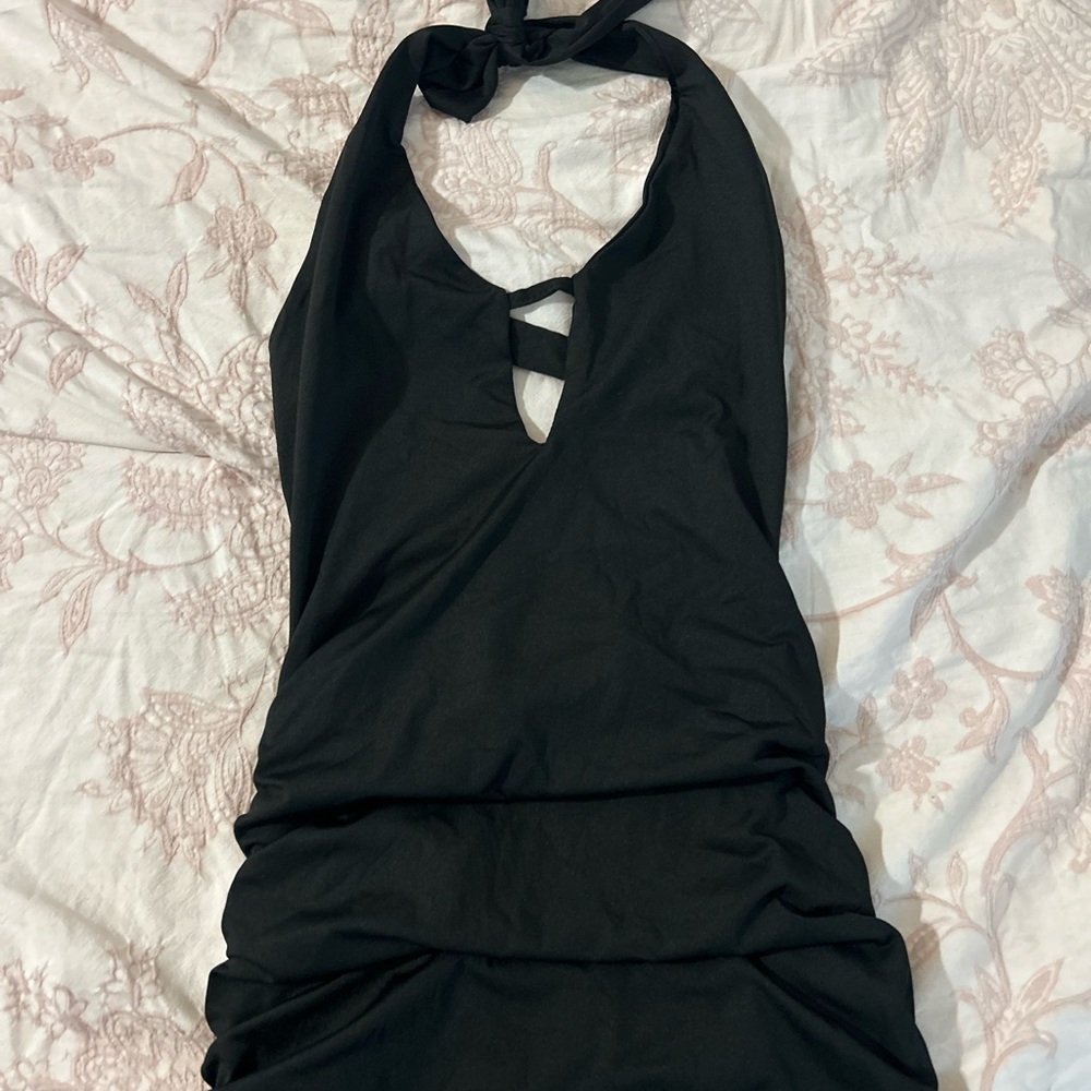 Black Halter Neck Dress